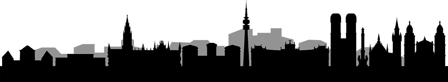 Wandtattoo in schwarz weiß von einer Stadt